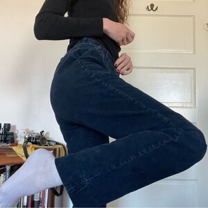 1980's navy corduroy pants. Extremely large pockets! Straight leg